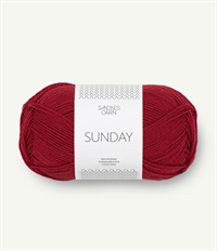 4236 Dyp Rød Sunday, Merino uld